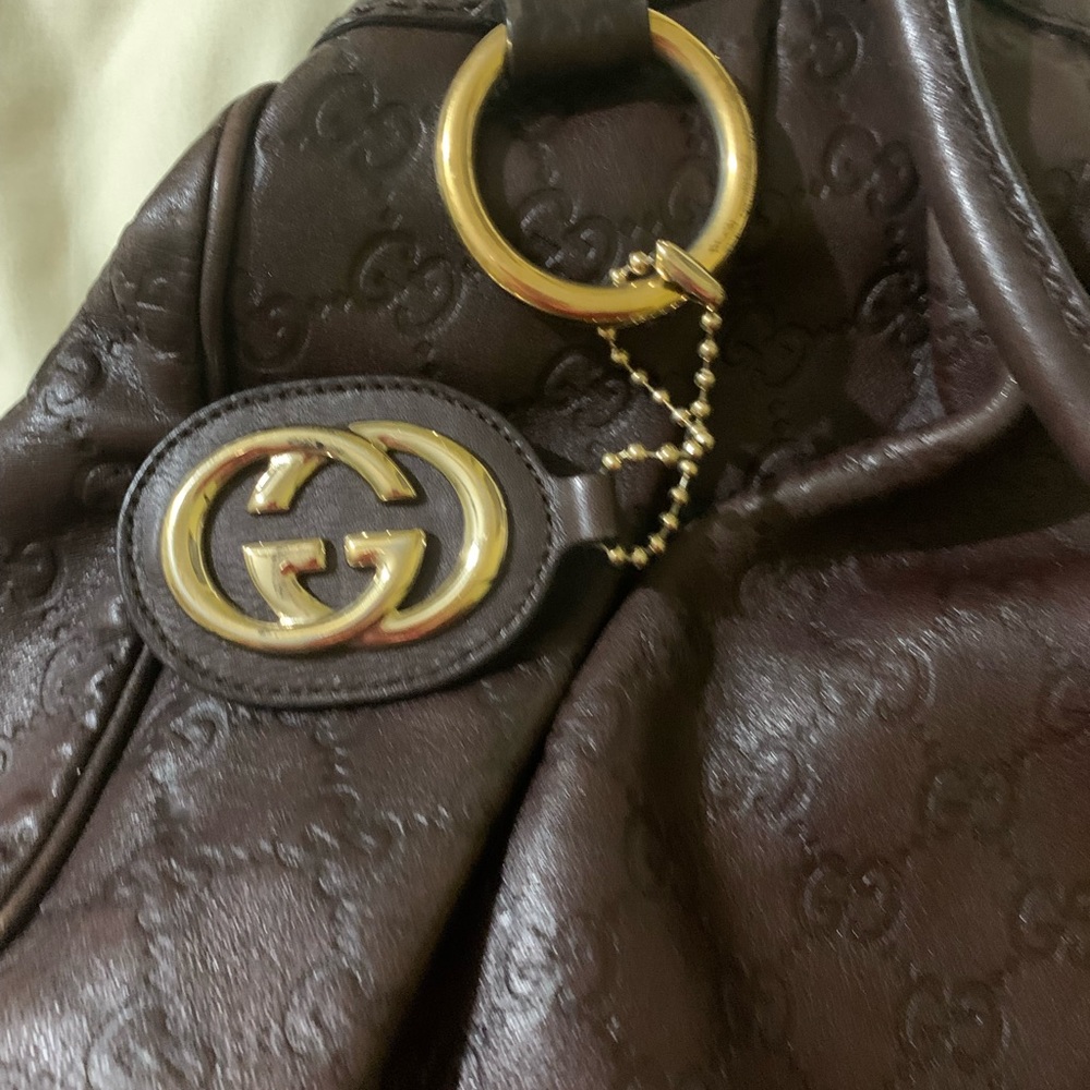 Gucci Guccissima Brown Leather Sukey Medium